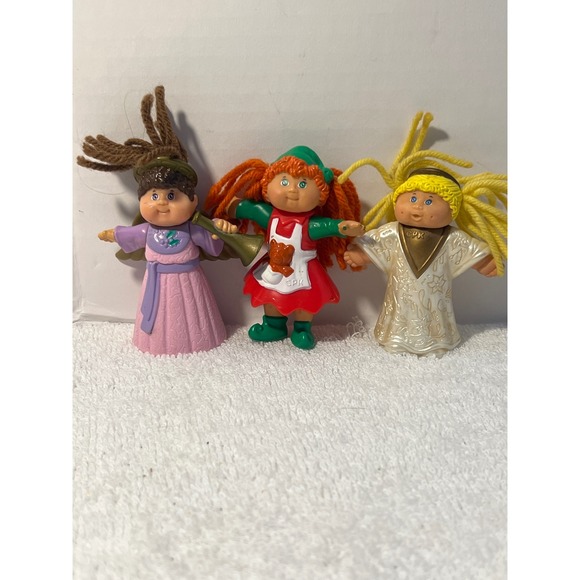 Cabbage Patch Kids Other - Vintage Cabbage Patch Kids PVC Mini Figures Angels Christmas Lot of 3 1990s
